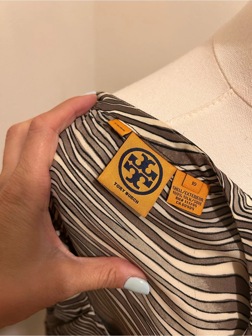 Tory Burch animal print silk blouse